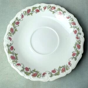 Vintage Pink & Green Floral Saucer Side Plate